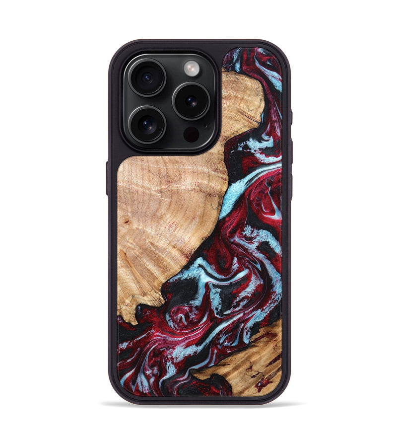 iPhone 15 Pro Wood Phone Case - Homer (Red, 820184)