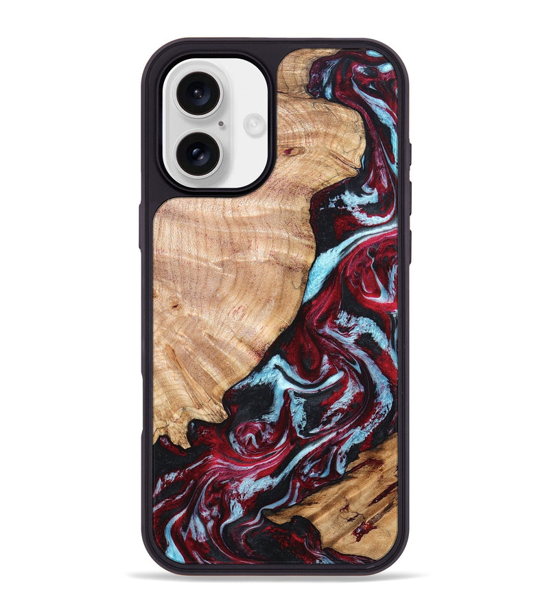 iPhone 16 Plus Wood Phone Case - Homer (Red, 820184)