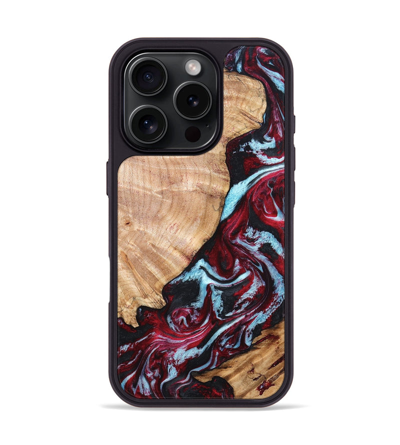 iPhone 16 Pro Wood Phone Case - Homer (Red, 820184)