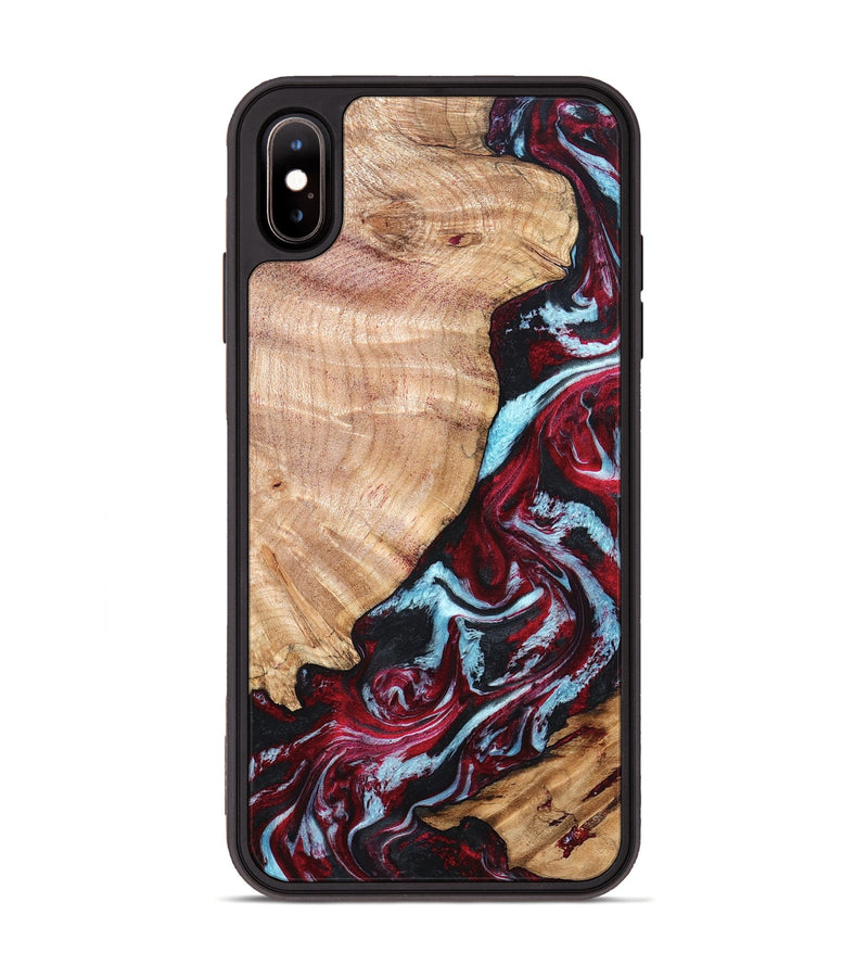 iPhone Xs Max Wood Phone Case - Homer (Red, 820184)