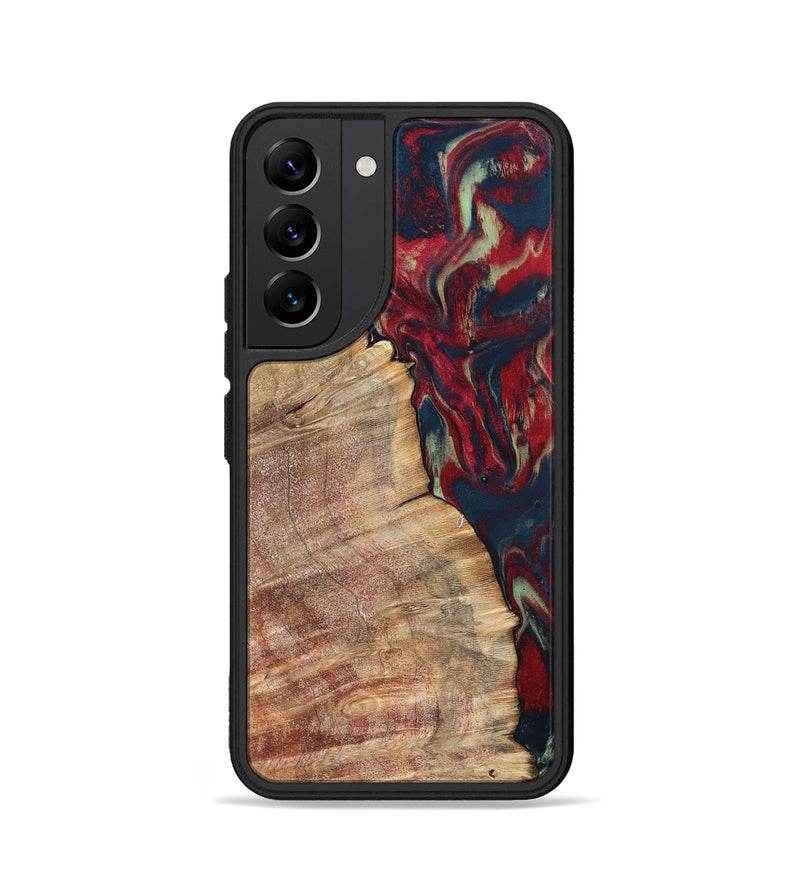 Galaxy S22 Wood Phone Case - Latasha (Red, 820185)