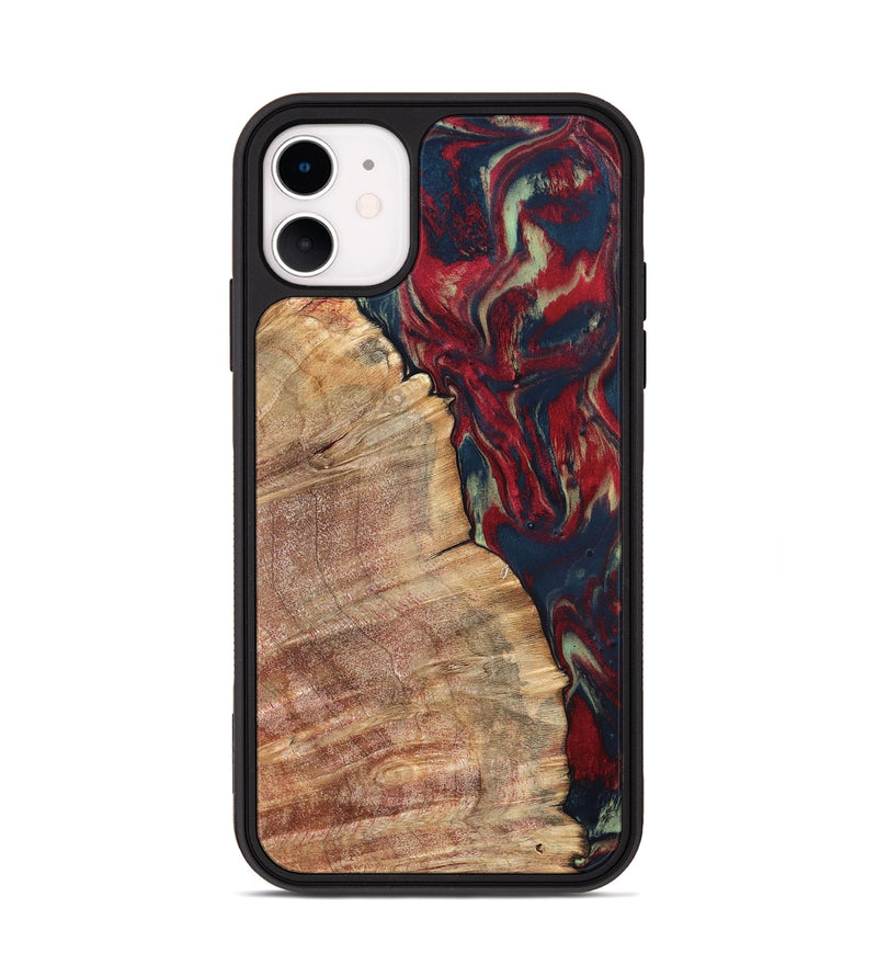 iPhone 11 Wood Phone Case - Latasha (Red, 820185)