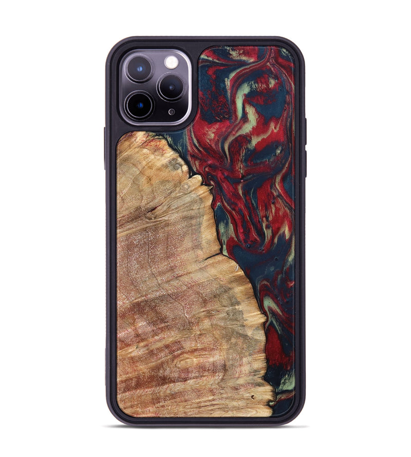 iPhone 11 Pro Max Wood Phone Case - Latasha (Red, 820185)