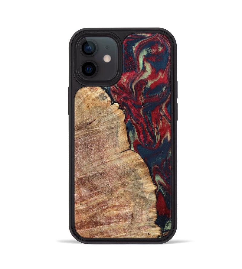 iPhone 12 Wood Phone Case - Latasha (Red, 820185)