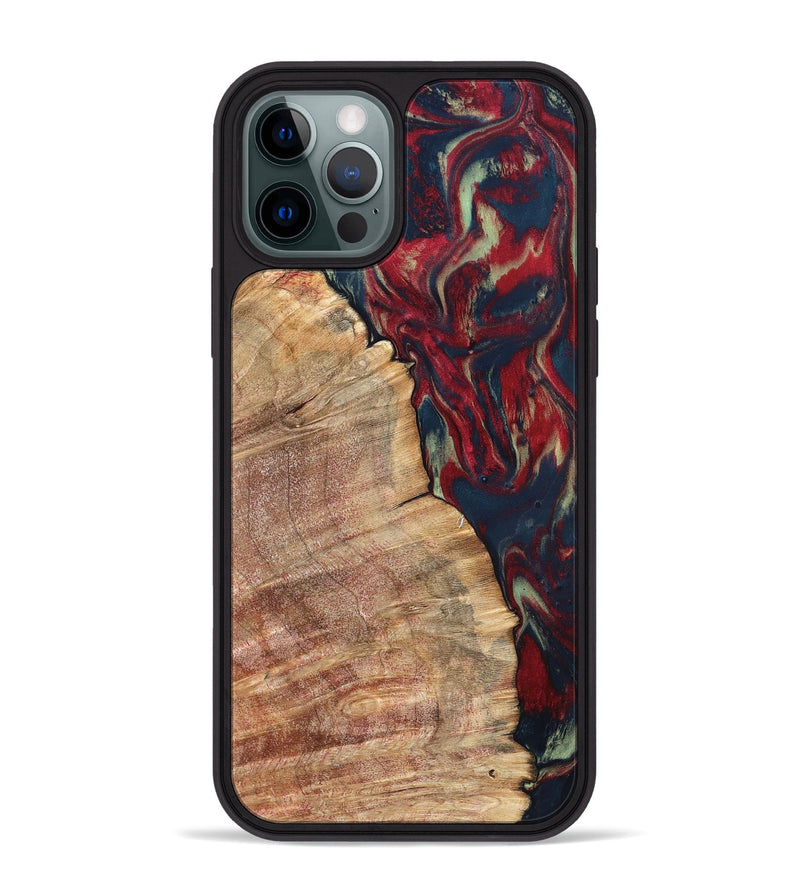 iPhone 12 Pro Max Wood Phone Case - Latasha (Red, 820185)