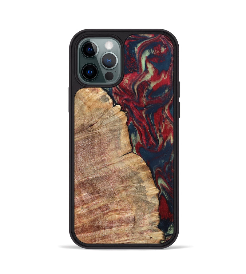 iPhone 12 Pro Wood Phone Case - Latasha (Red, 820185)