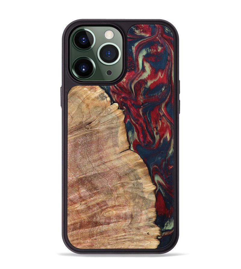 iPhone 13 Pro Max Wood Phone Case - Latasha (Red, 820185)