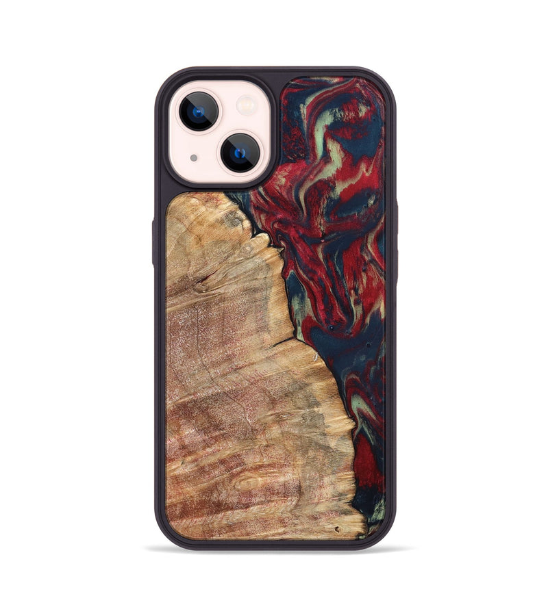 iPhone 14 Wood Phone Case - Latasha (Red, 820185)