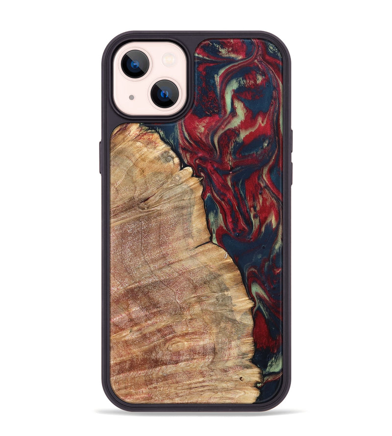 iPhone 14 Plus Wood Phone Case - Latasha (Red, 820185)