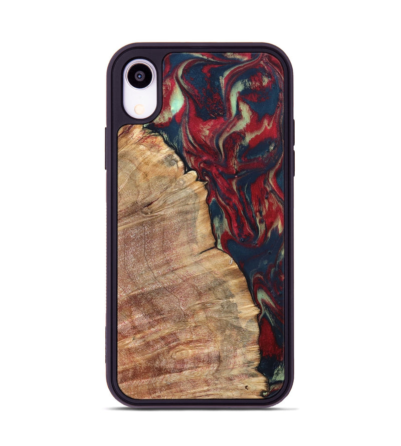iPhone Xr Wood Phone Case - Latasha (Red, 820185)