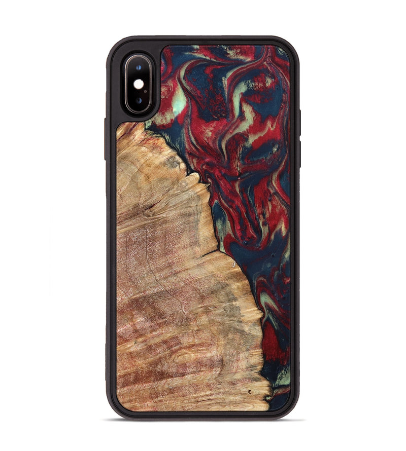 iPhone Xs Max Wood Phone Case - Latasha (Red, 820185)