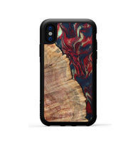 iPhone Xs Wood Phone Case - Latasha (Red, 820185)