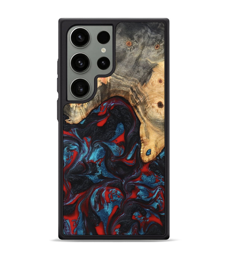 Galaxy S24 Ultra Wood Phone Case - Shelly (Red, 820186)