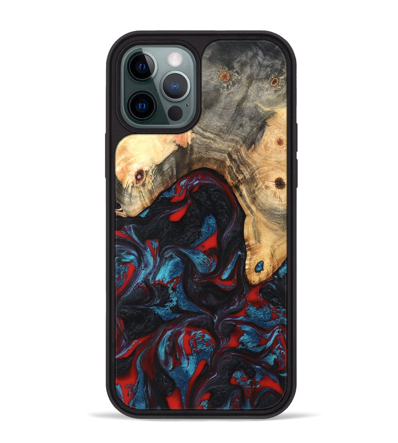 iPhone 12 Pro Max Wood Phone Case - Shelly (Red, 820186)