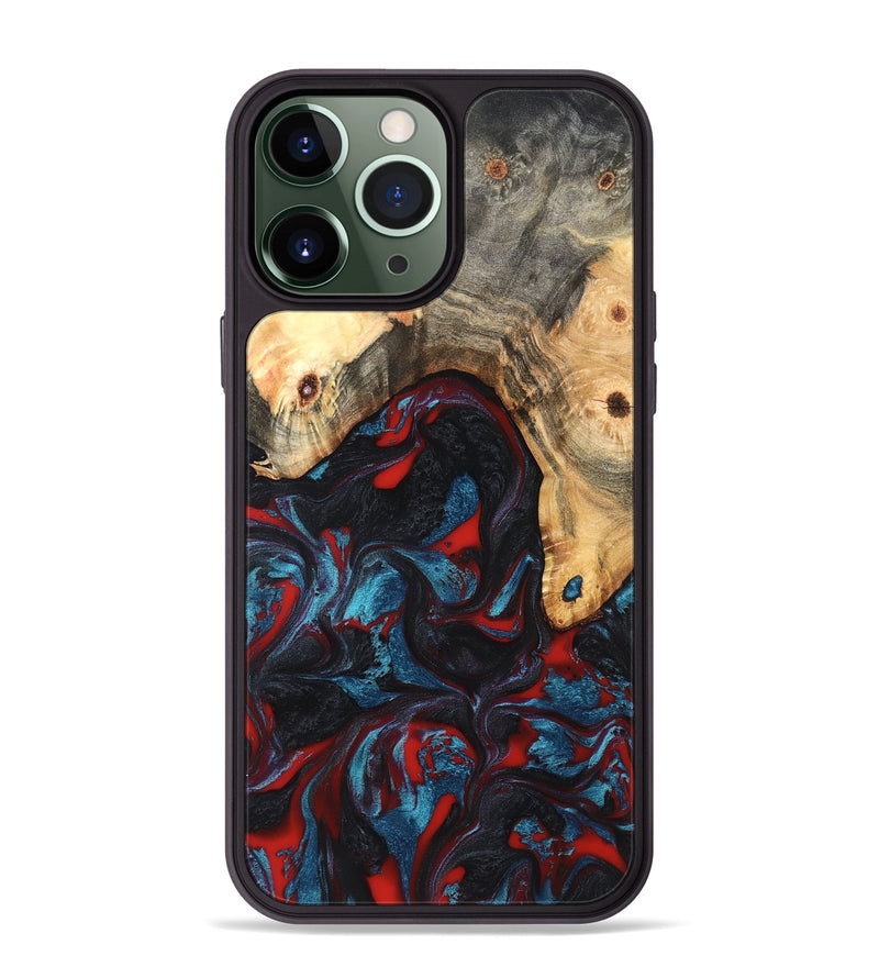 iPhone 13 Pro Max Wood Phone Case - Shelly (Red, 820186)