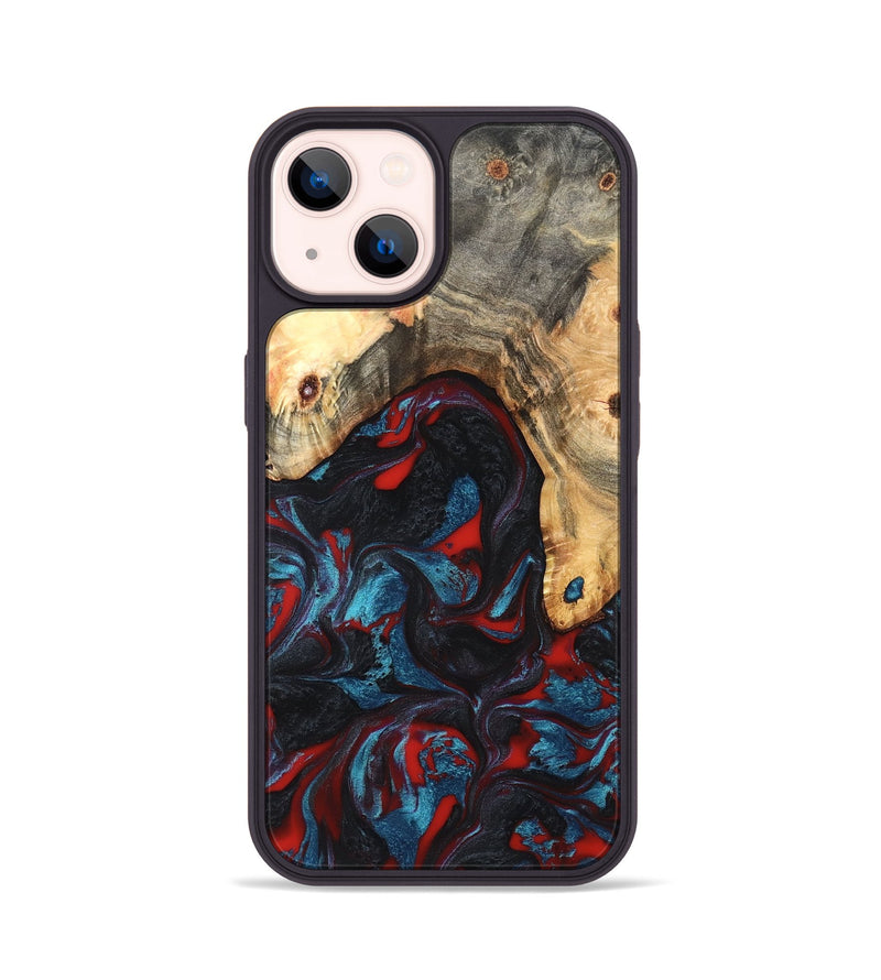 iPhone 14 Wood Phone Case - Shelly (Red, 820186)