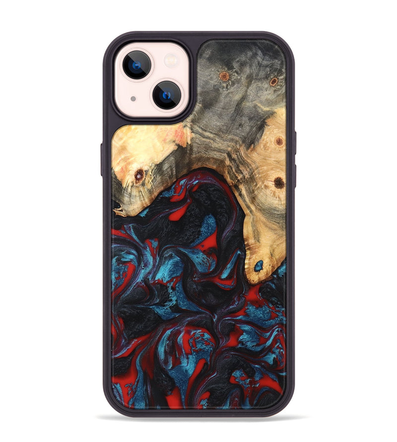 iPhone 14 Plus Wood Phone Case - Shelly (Red, 820186)