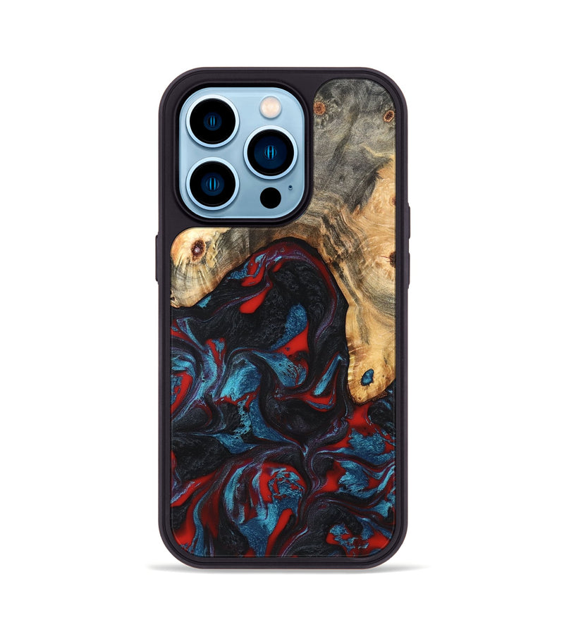 iPhone 14 Pro Wood Phone Case - Shelly (Red, 820186)