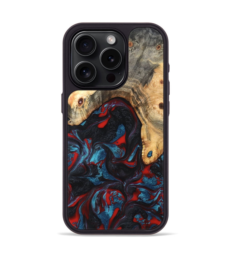 iPhone 15 Pro Wood Phone Case - Shelly (Red, 820186)