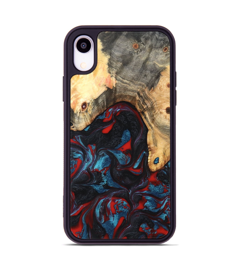 iPhone Xr Wood Phone Case - Shelly (Red, 820186)