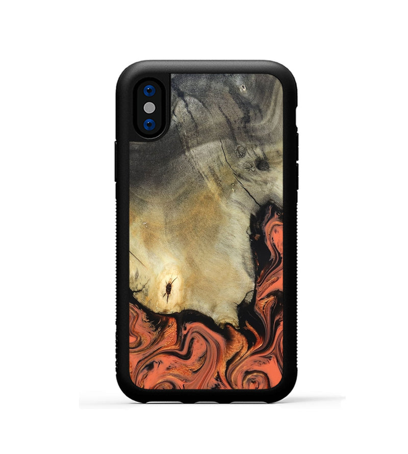 iPhone Xs Wood Phone Case - Abraham (Neon, 820187)