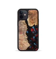 iPhone 12 mini Wood Phone Case - Velva (Red, 820188)