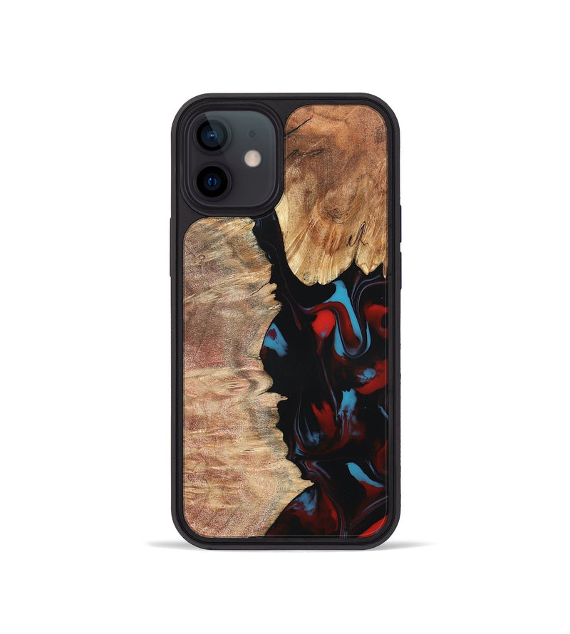 iPhone 12 mini Wood Phone Case - Velva (Red, 820188)
