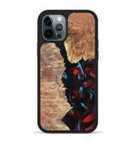 iPhone 12 Pro Max Wood Phone Case - Velva (Red, 820188)