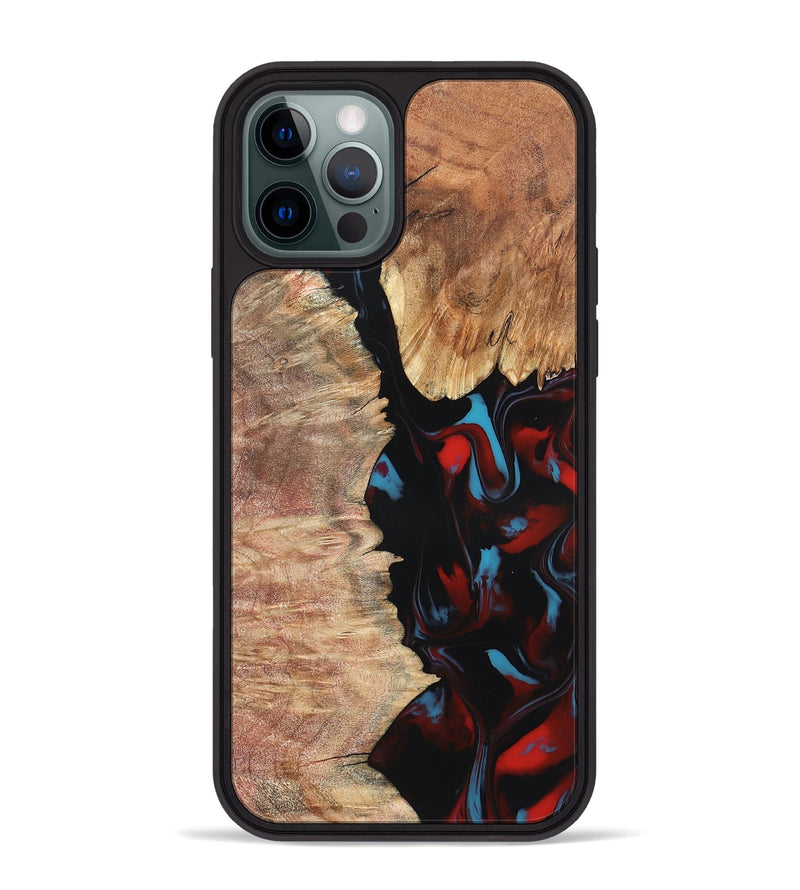 iPhone 12 Pro Max Wood Phone Case - Velva (Red, 820188)