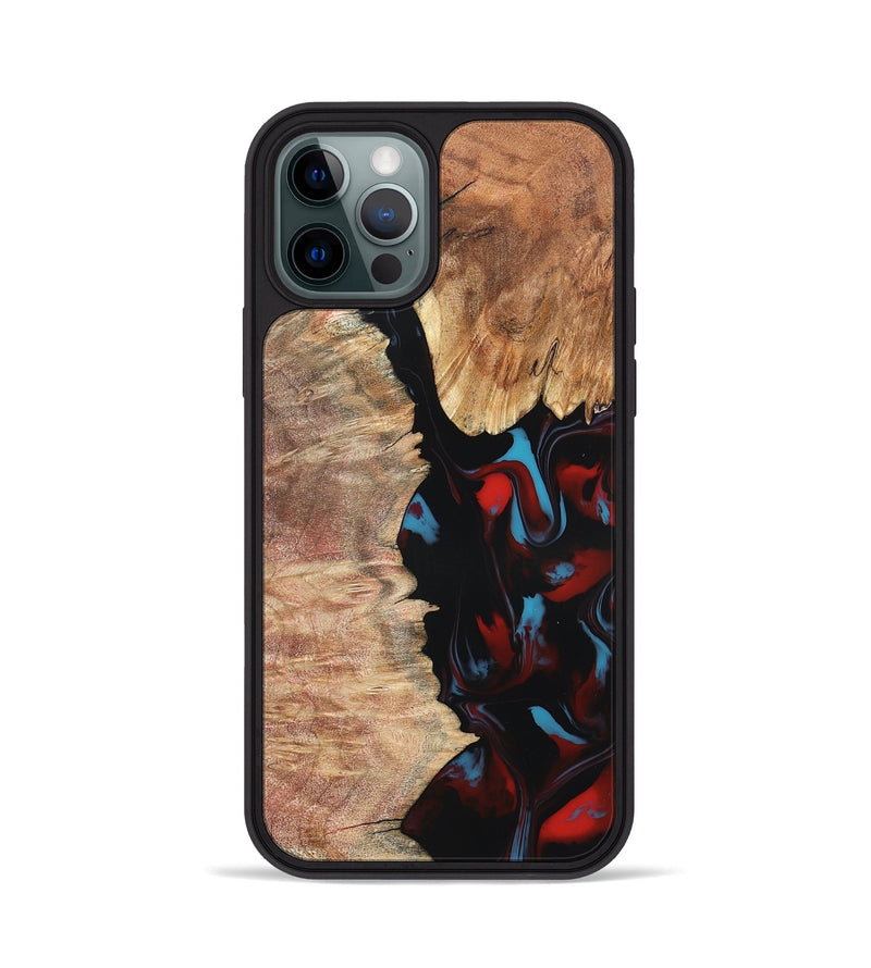 iPhone 12 Pro Wood Phone Case - Velva (Red, 820188)