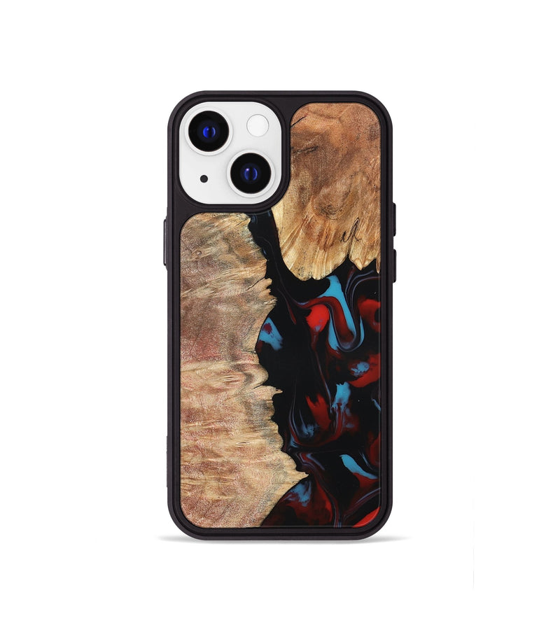 iPhone 13 mini Wood Phone Case - Velva (Red, 820188)