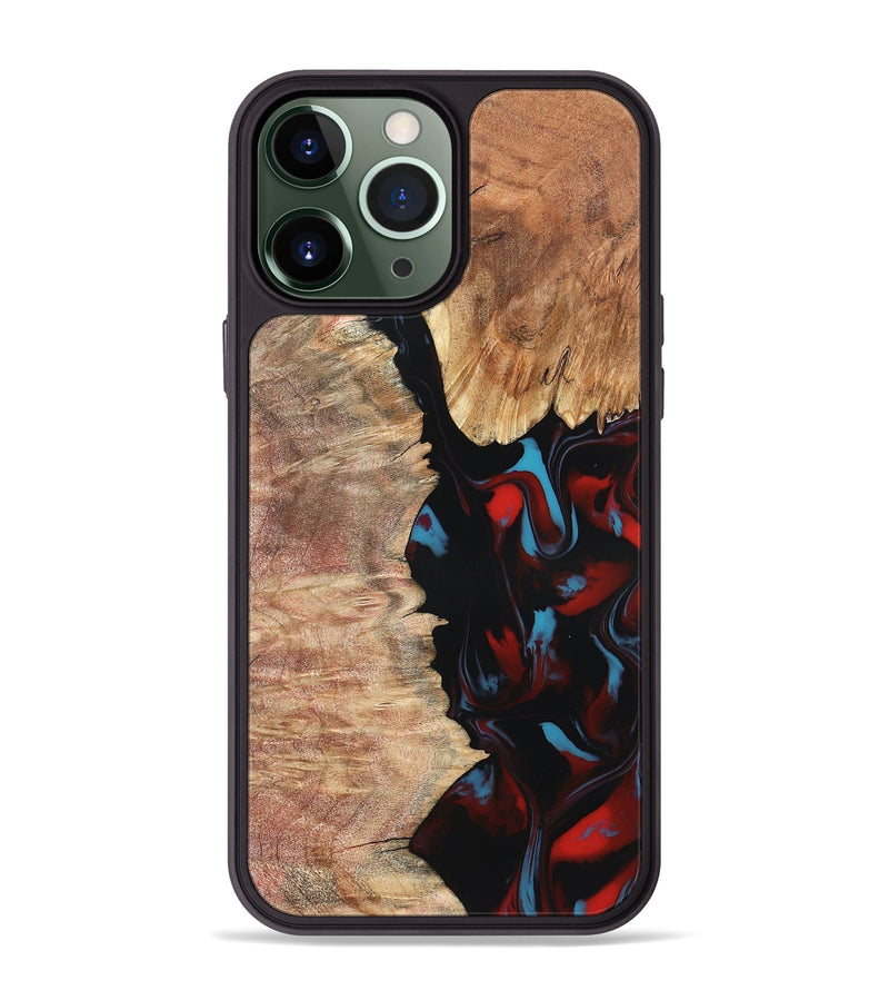 iPhone 13 Pro Max Wood Phone Case - Velva (Red, 820188)