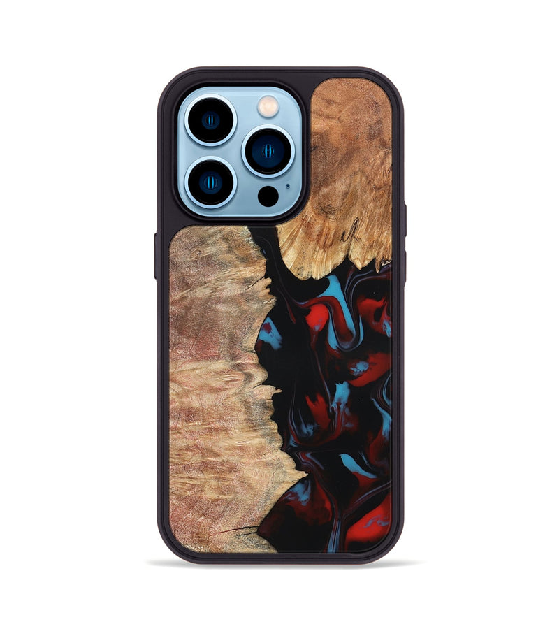 iPhone 14 Pro Wood Phone Case - Velva (Red, 820188)