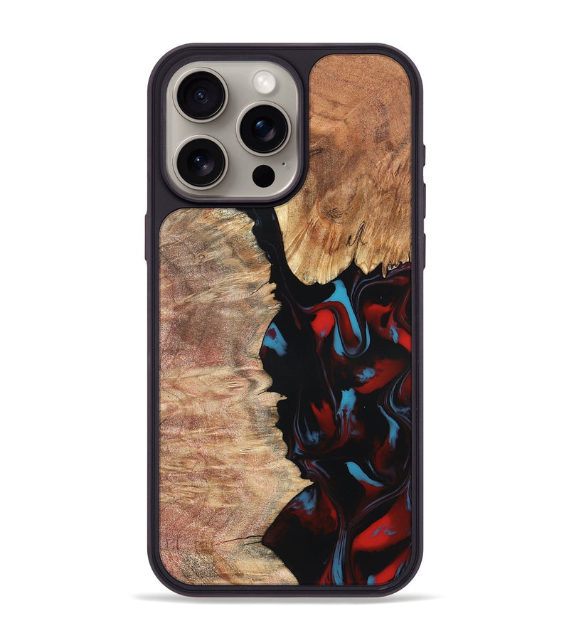 iPhone 15 Pro Max Wood Phone Case - Velva (Red, 820188)