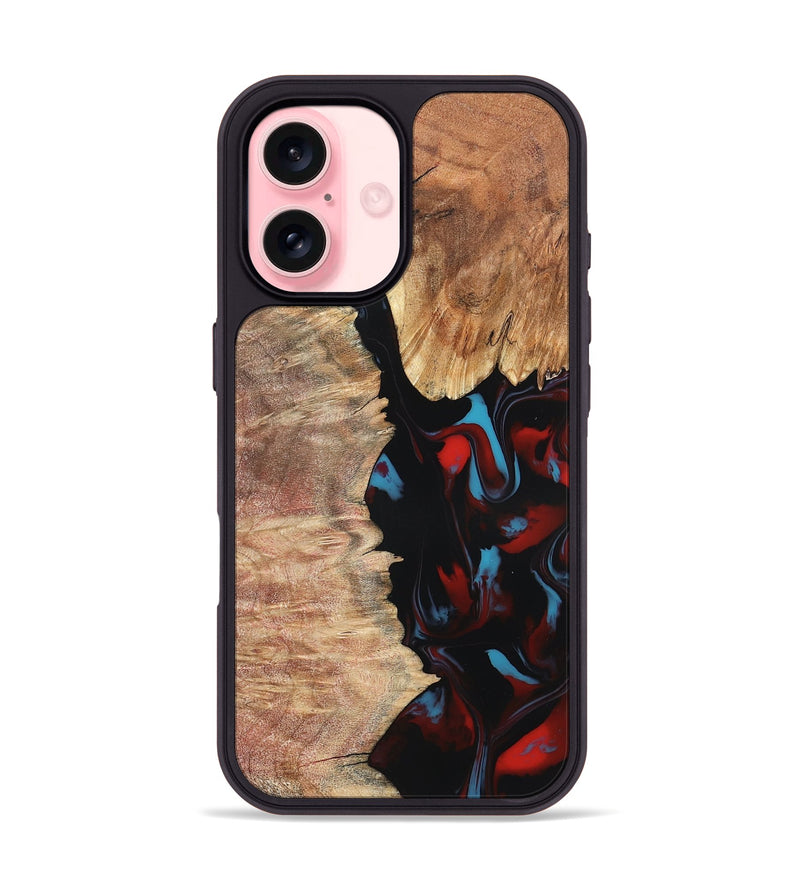 iPhone 16 Wood Phone Case - Velva (Red, 820188)