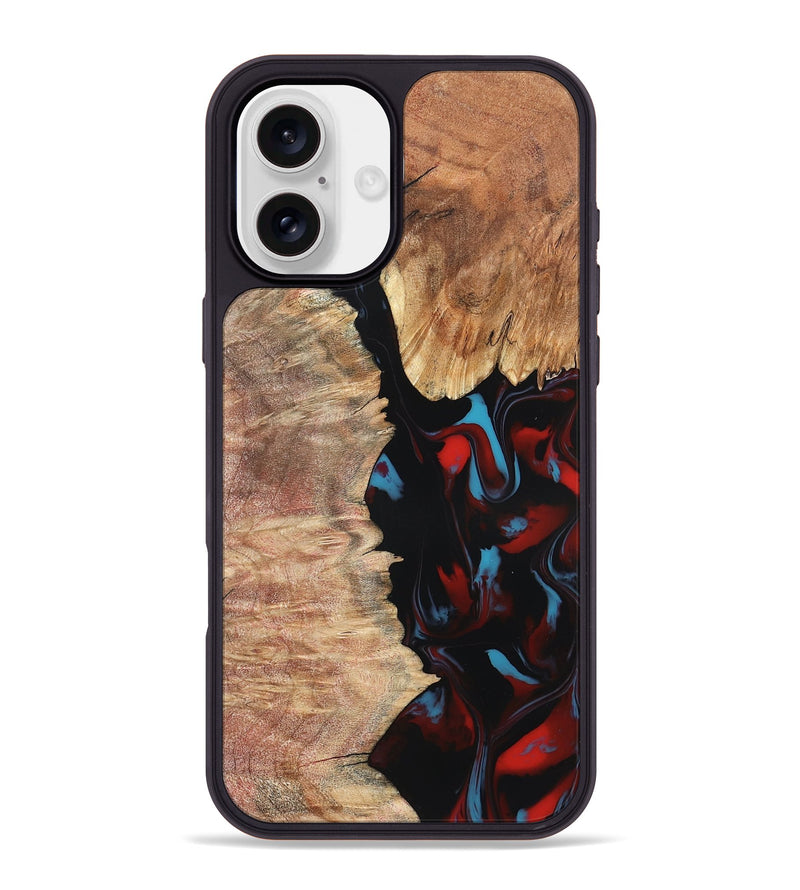 iPhone 16 Plus Wood Phone Case - Velva (Red, 820188)