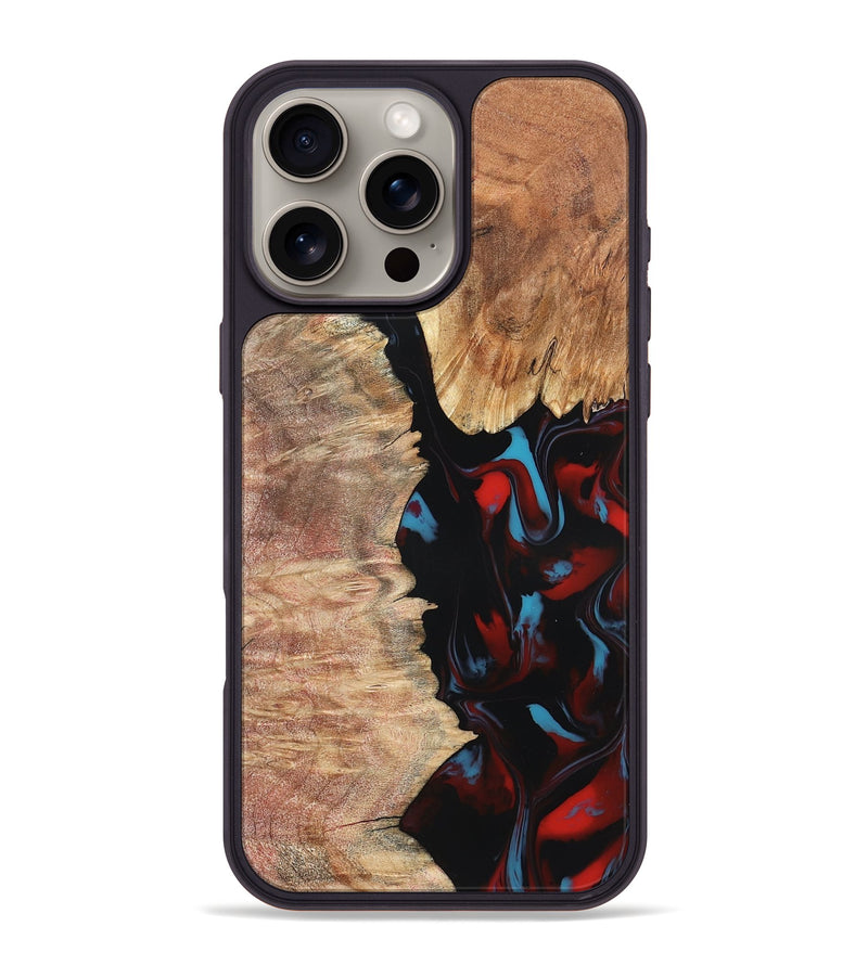 iPhone 16 Pro Max Wood Phone Case - Velva (Red, 820188)