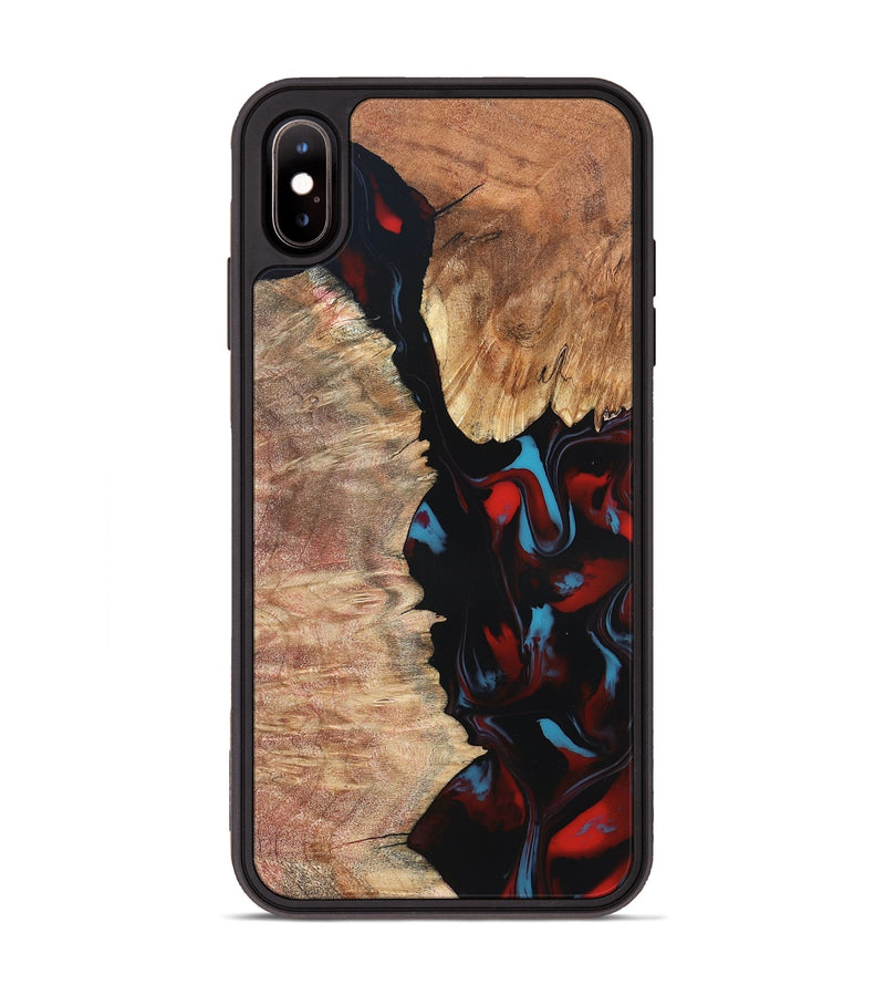 iPhone Xs Max Wood Phone Case - Velva (Red, 820188)