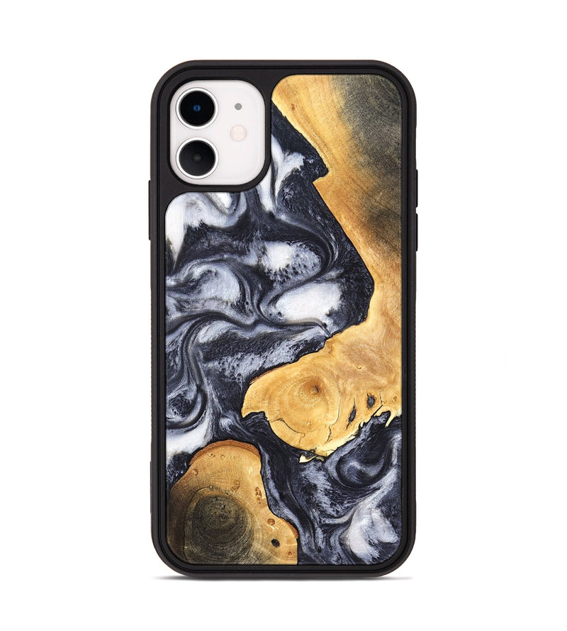 iPhone 11 Wood Phone Case - Webster (Black & White, 820191)