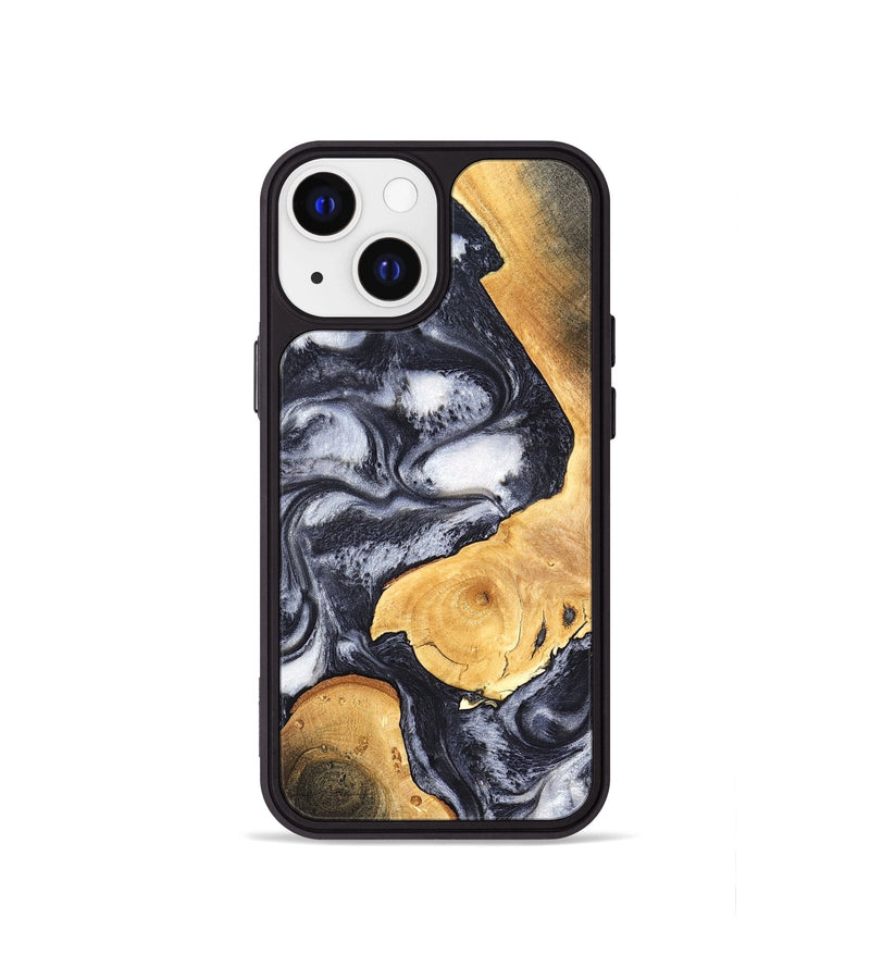 iPhone 13 mini Wood Phone Case - Webster (Black & White, 820191)