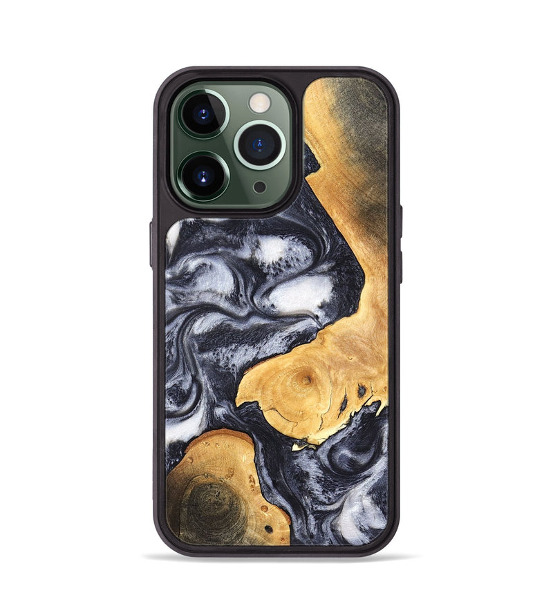 iPhone 13 Pro Wood Phone Case - Webster (Black & White, 820191)