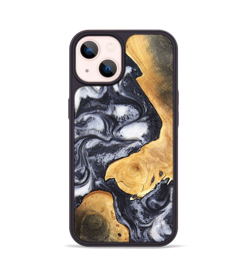 iPhone 14 Wood Phone Case - Webster (Black & White, 820191)