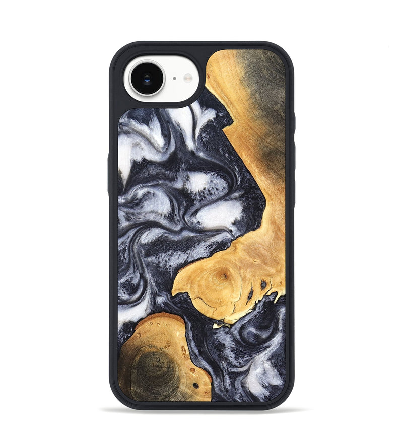 iPhone 16e Wood Phone Case - Webster (Black & White, 820191)