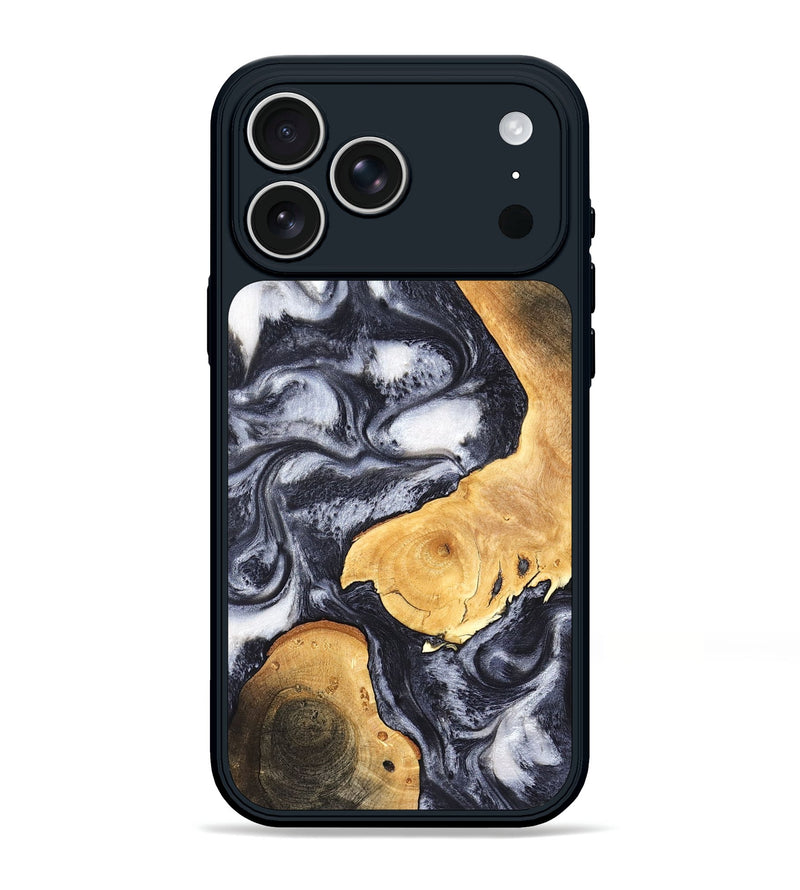 iPhone 17 Pro Max Wood Phone Case - Webster (Black & White, 820191)
