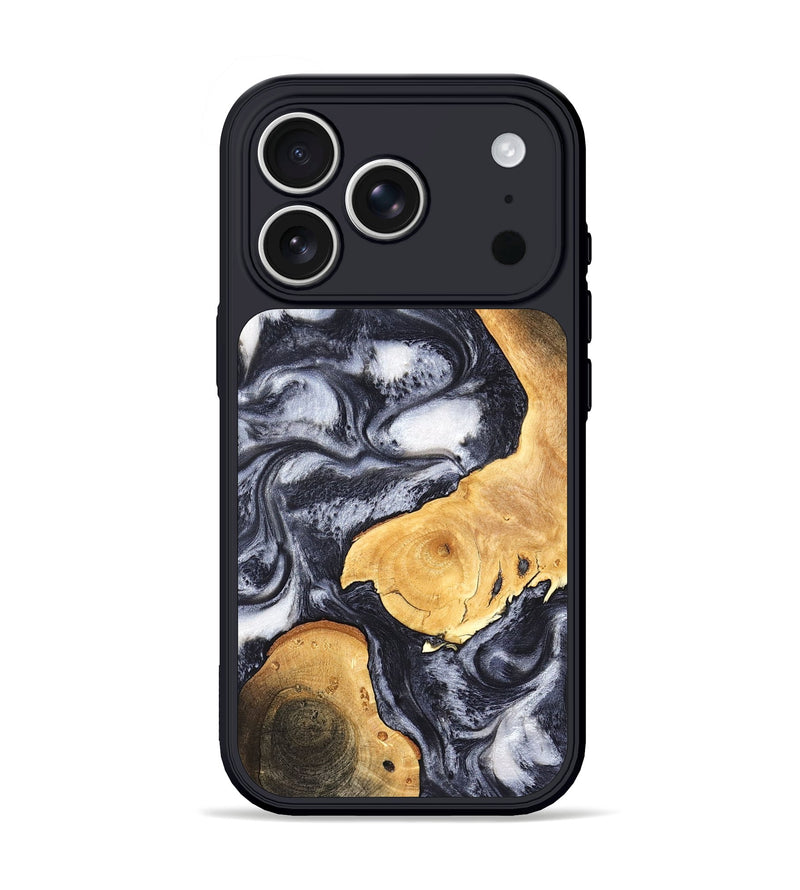 iPhone 17 Pro Wood Phone Case - Webster (Black & White, 820191)