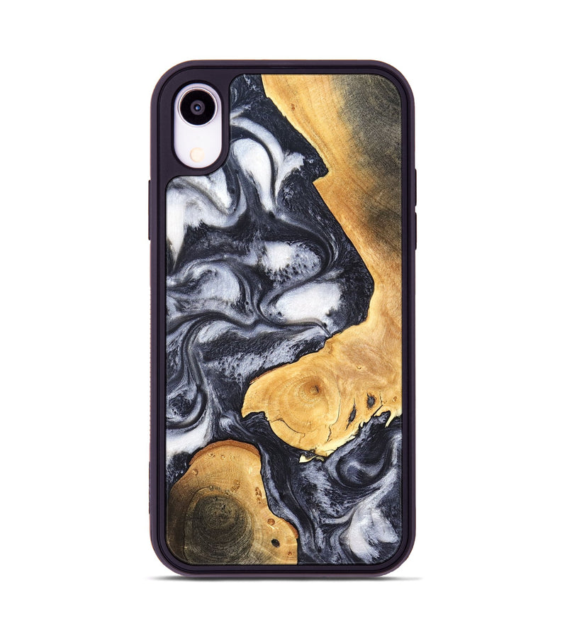 iPhone Xr Wood Phone Case - Webster (Black & White, 820191)