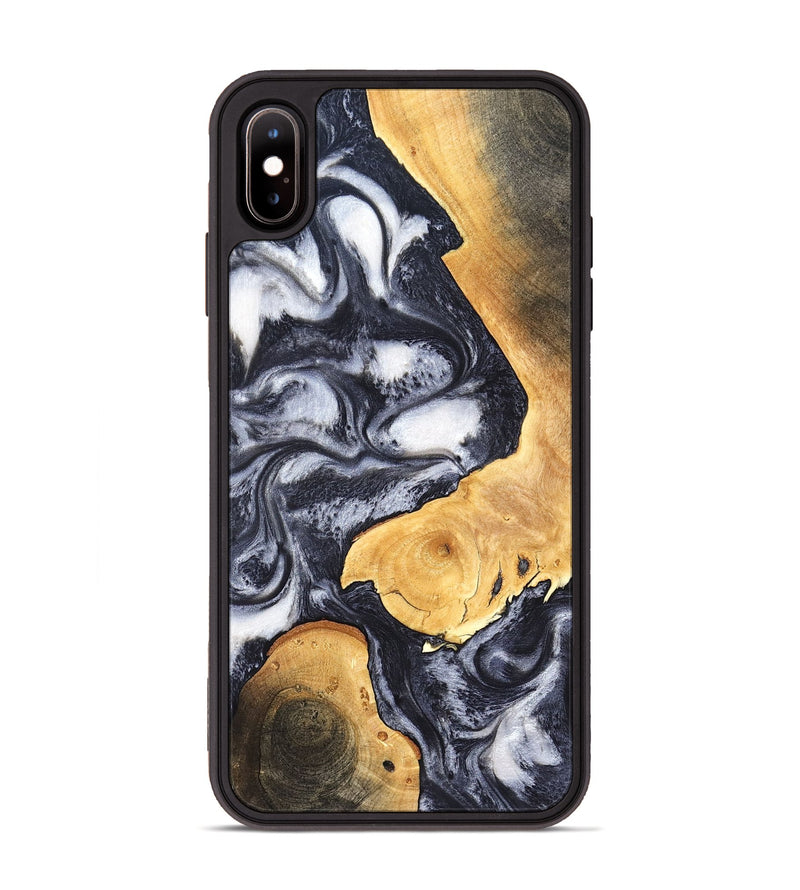 iPhone Xs Max Wood Phone Case - Webster (Black & White, 820191)