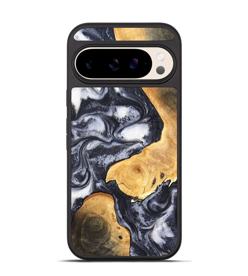 Pixel 10 Pro Wood Phone Case - Webster (Black & White, 820191)