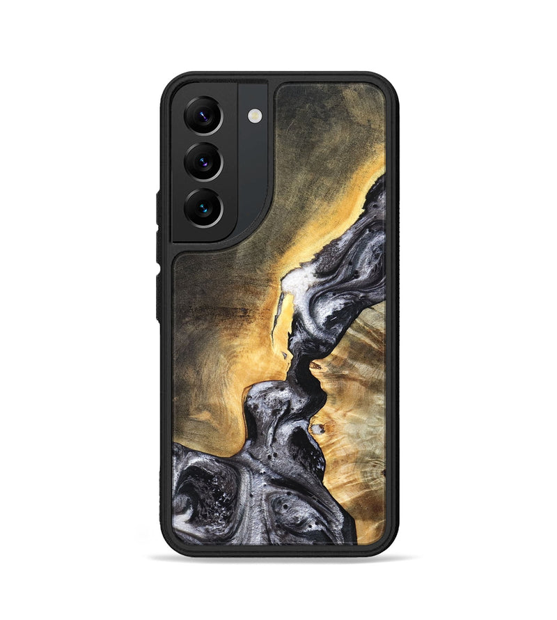 Galaxy S22 Wood Phone Case - Gust (Black & White, 820192)