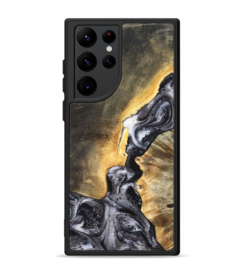 Galaxy S22 Ultra Wood Phone Case - Gust (Black & White, 820192)